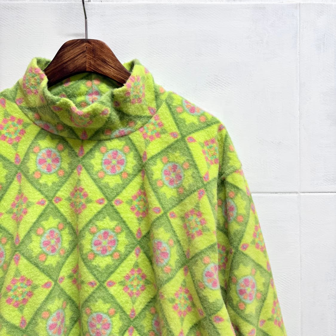 90's DESCENTE 데상트 패턴 플리스 후리스 긴팔 상품이미지2