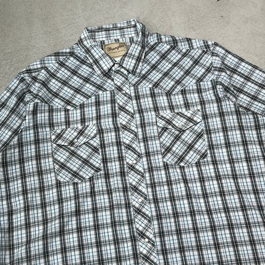 랭글러 웨스턴 체크하프셔츠 s10594 상품이미지3