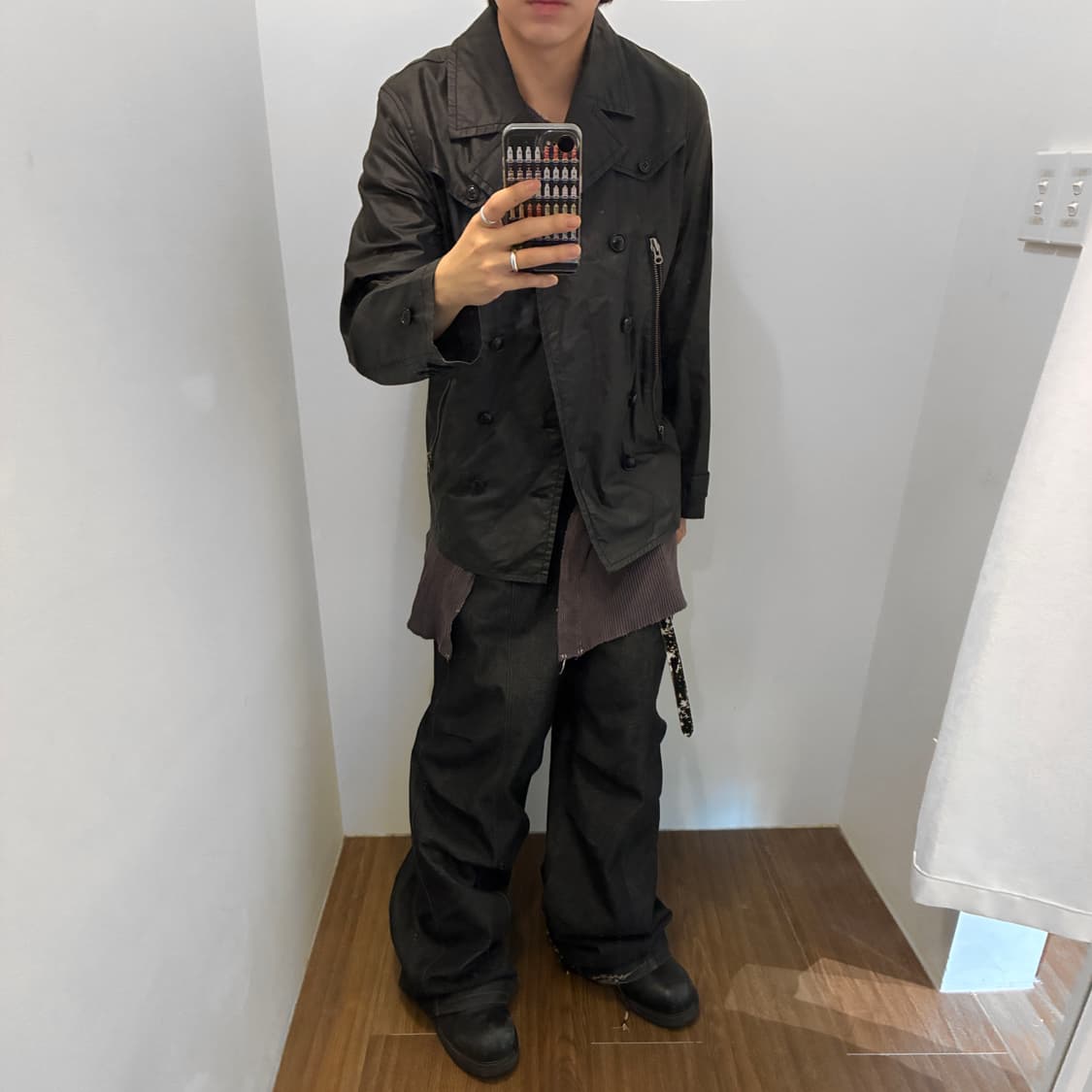 291295=HOMME Double-Zip Pea Coat 상품이미지1