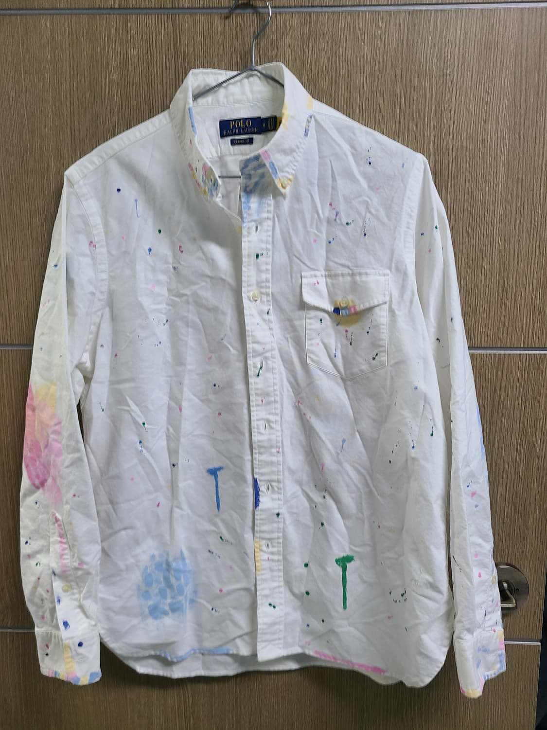 화이트 폴로 랄프로렌 페인팅 셔츠 상품이미지1
