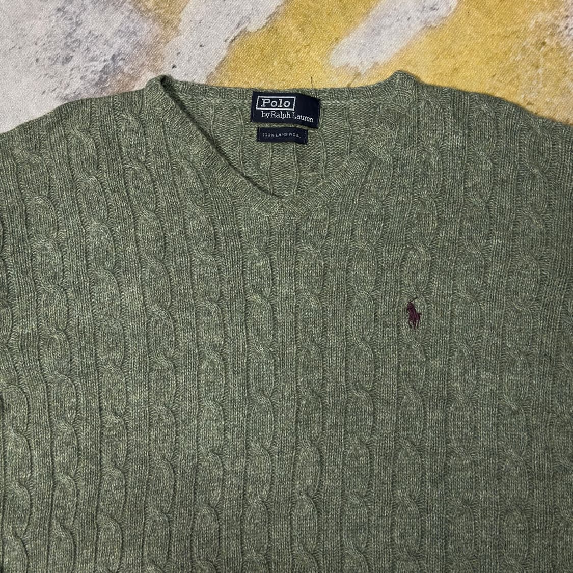 폴로랄프로렌 램스울 꽈배기 니트 L 상품이미지2