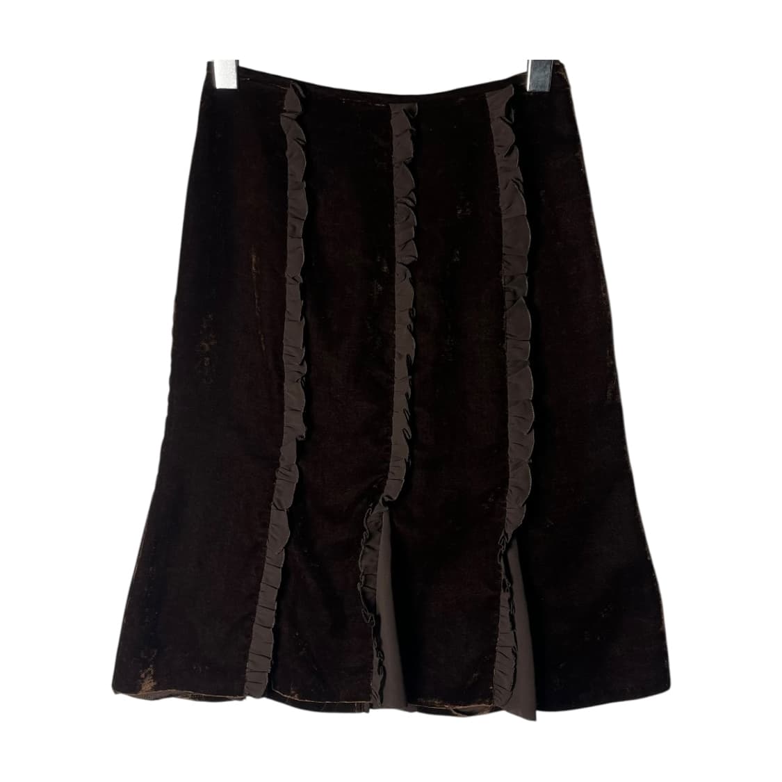 [Todd Oldham] 토드 올드헴 셔링 벨벳 미디스커트 상품이미지1