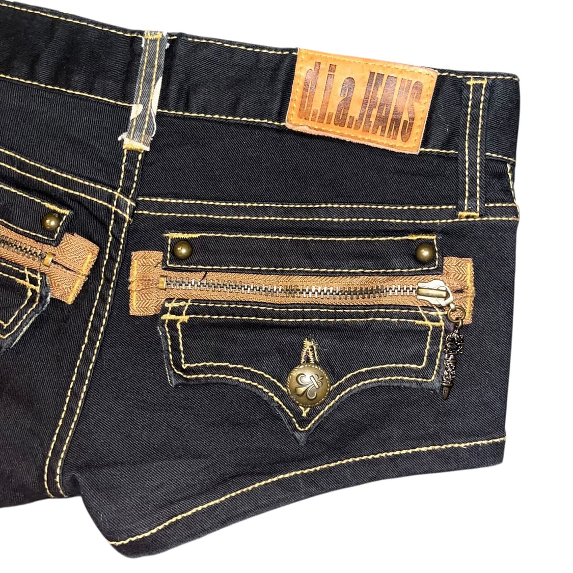 d.i.a 다이아 지퍼참 카모 포인트 데님숏팬츠 갸루y2k펑크 상품이미지4