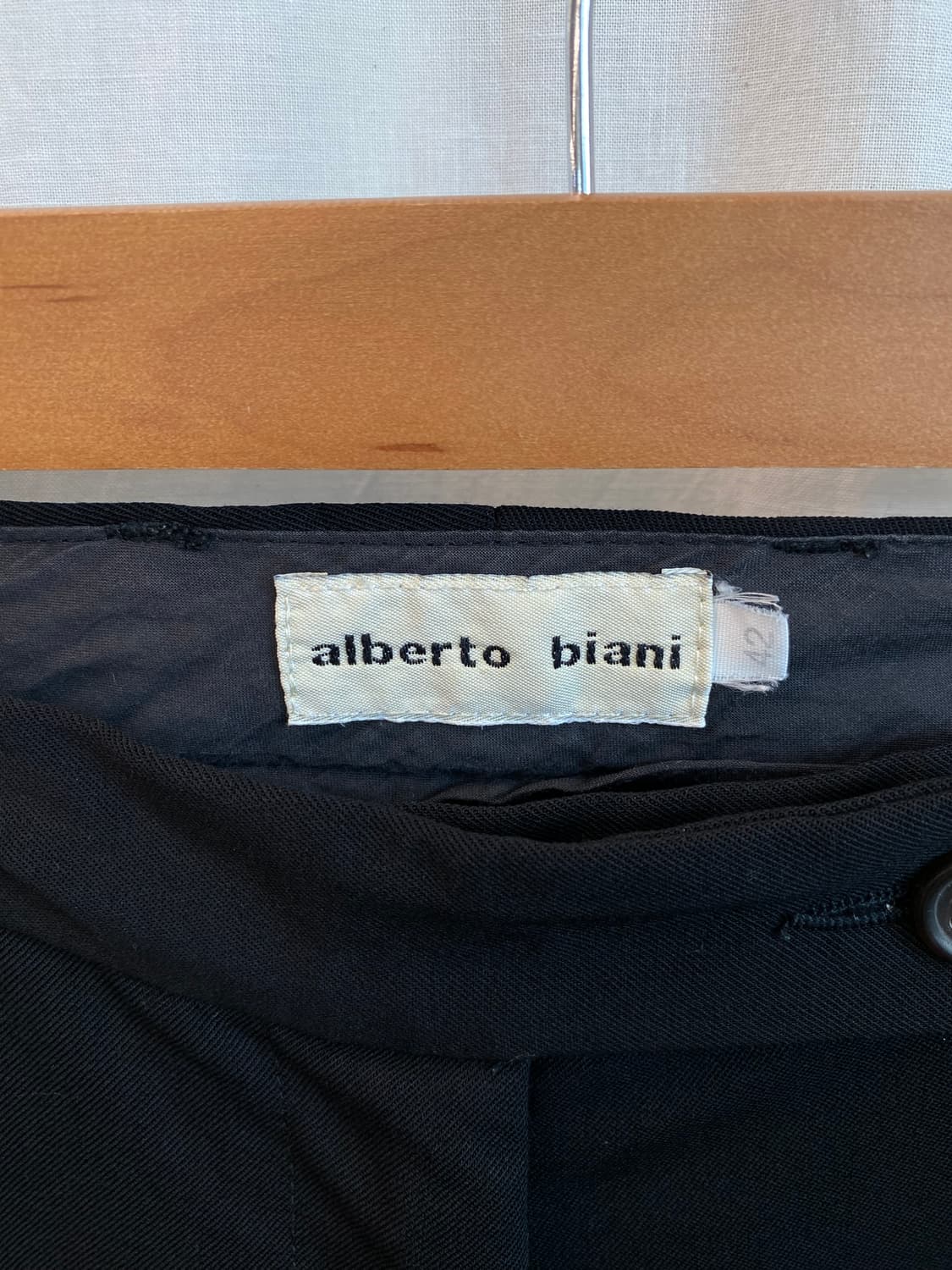 ALBERTO BIANI 블랙 슬랙스팬츠(28) 상품이미지5