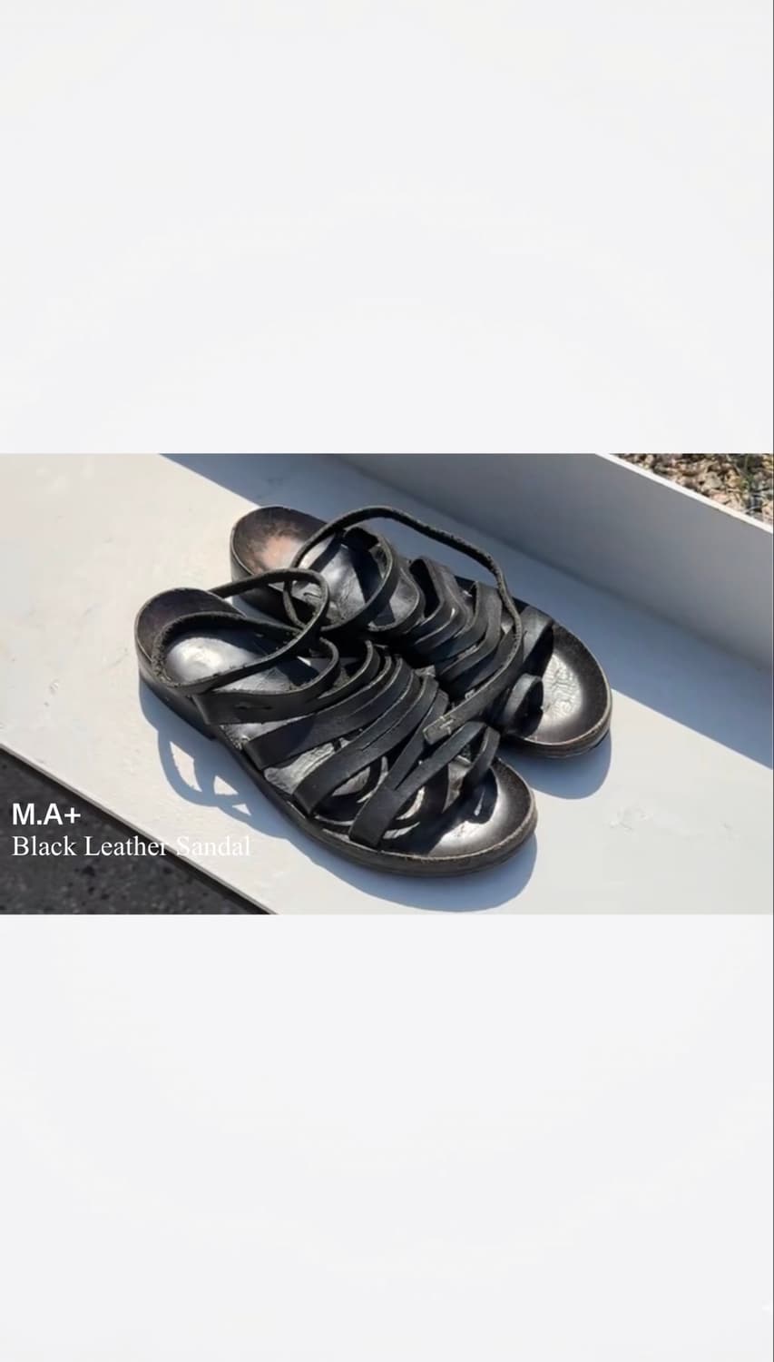 Ma+ Maurizio Amadei Black Leather Sandal 상품이미지1