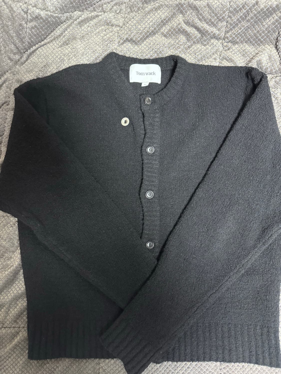 토니웩 알파카 가디건 블랙 XL 상품이미지1