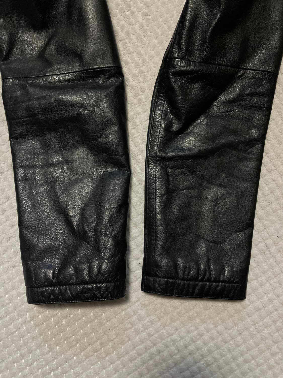 JAMES DEAN 웨스턴 무드 3버튼 카우하이드 소가죽 레더 카 코트 상품이미지6