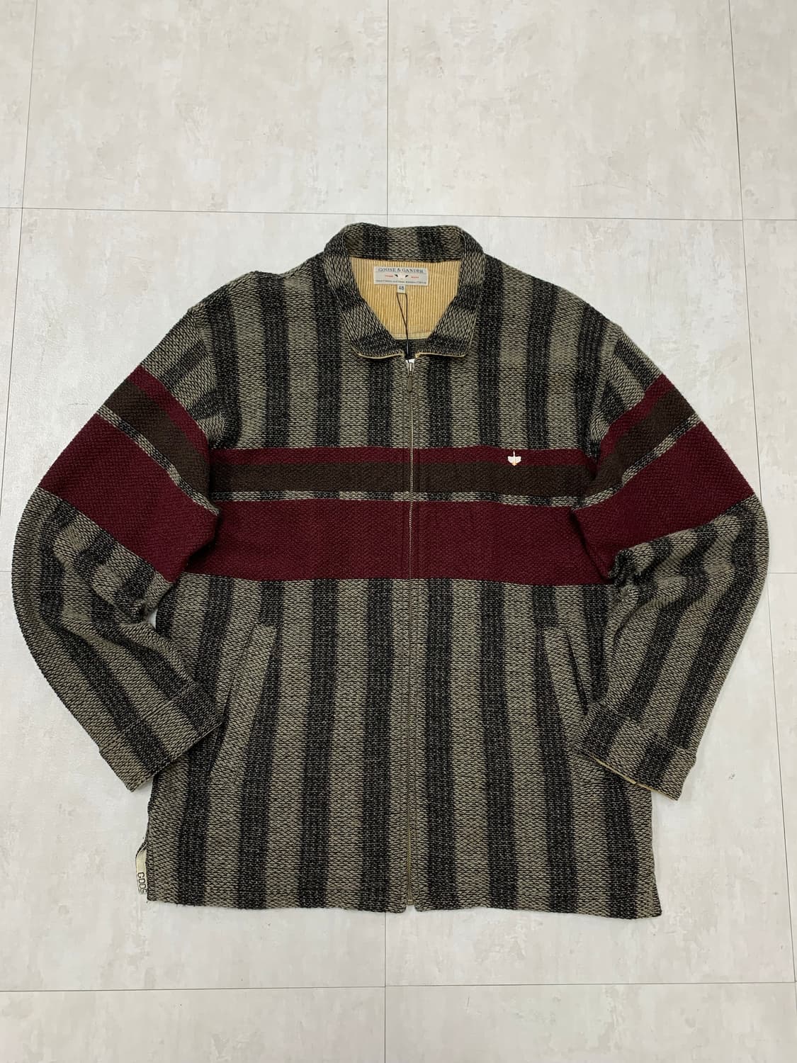 Goose&gander 패턴 니트 집업 #230 상품이미지1