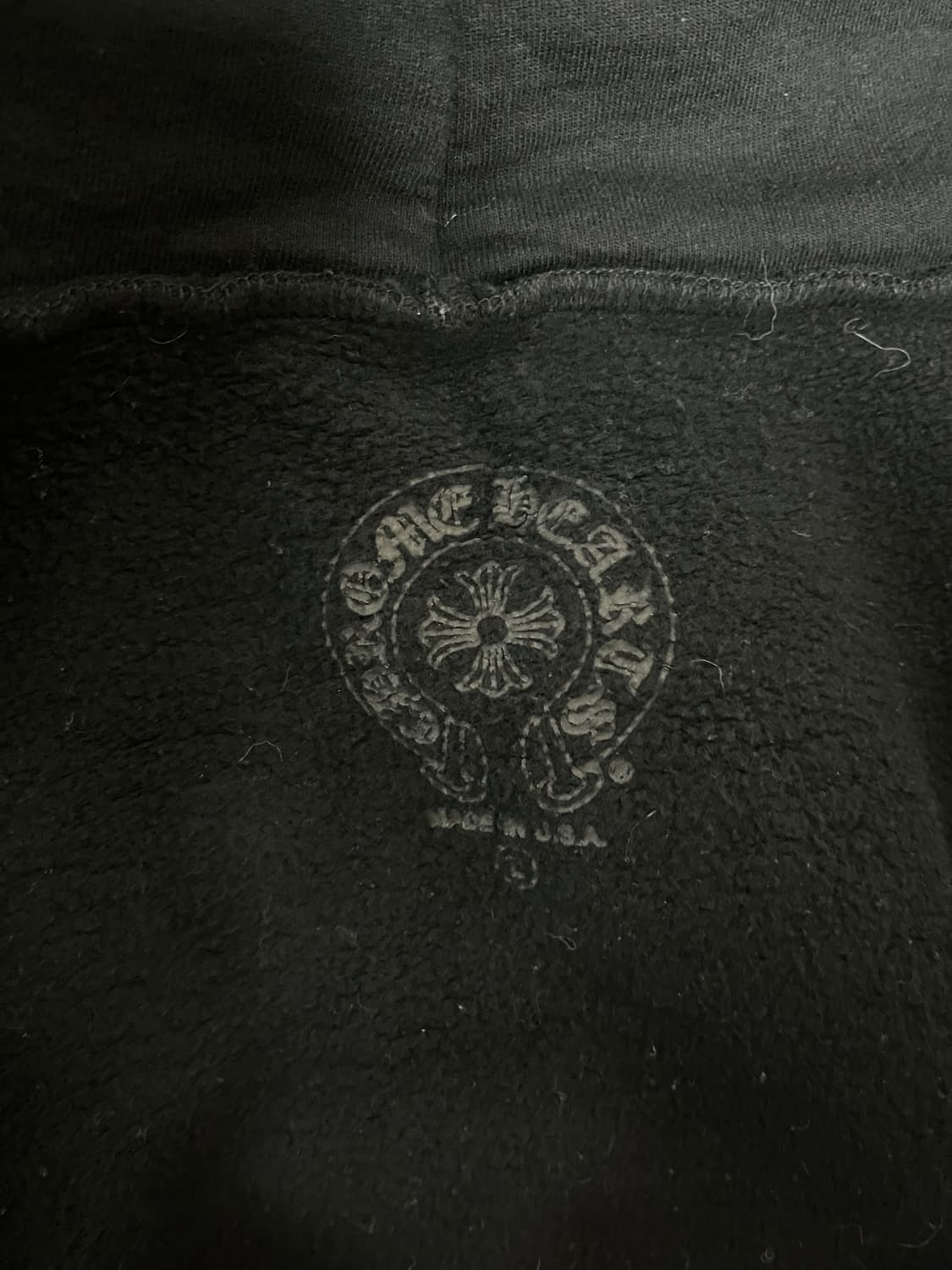 크롬하츠 홀스슈 플로랄 플리스 집업 후드 블랙 상품이미지7