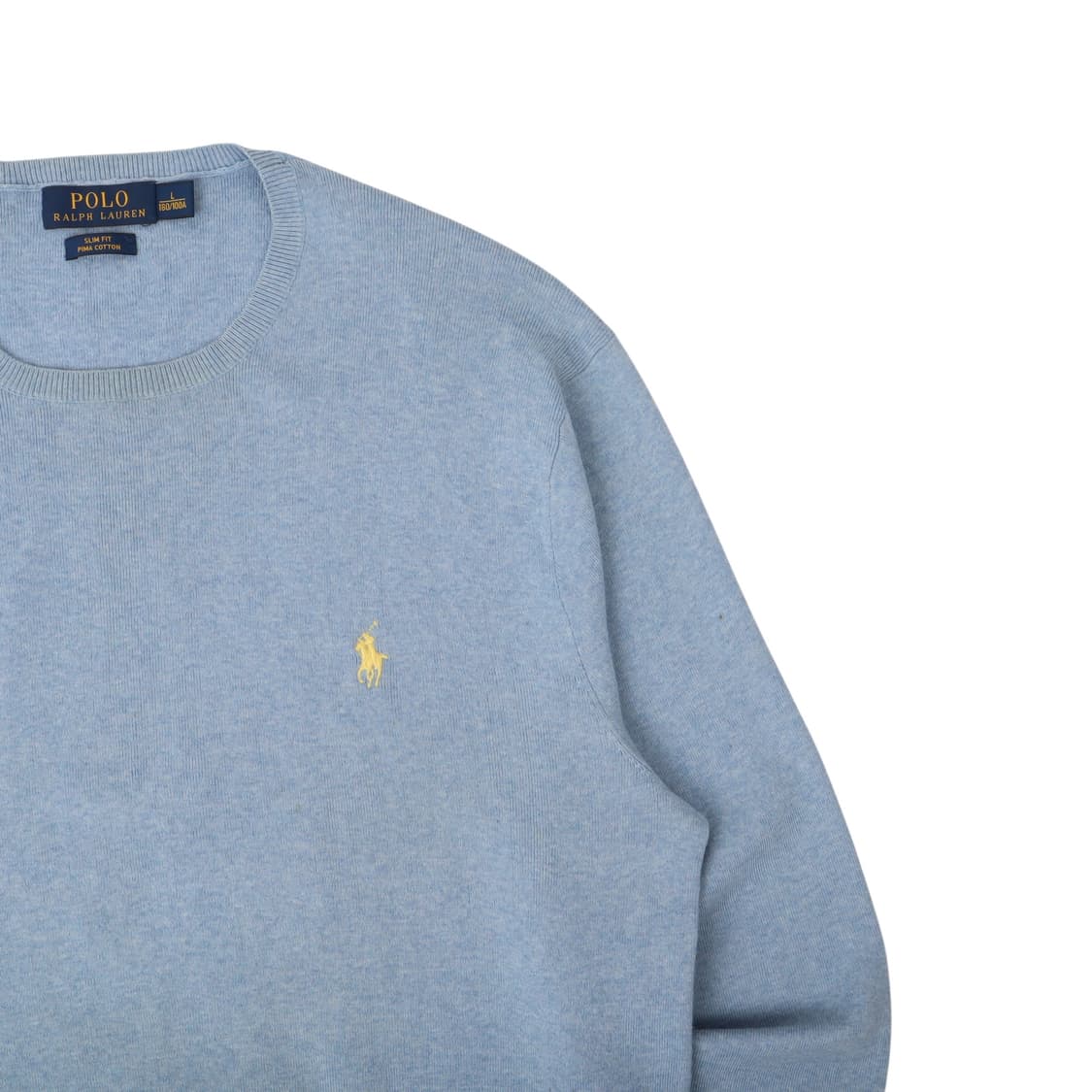 폴로 랄프로렌 라이트 블루 피마코튼 니트 상품이미지3