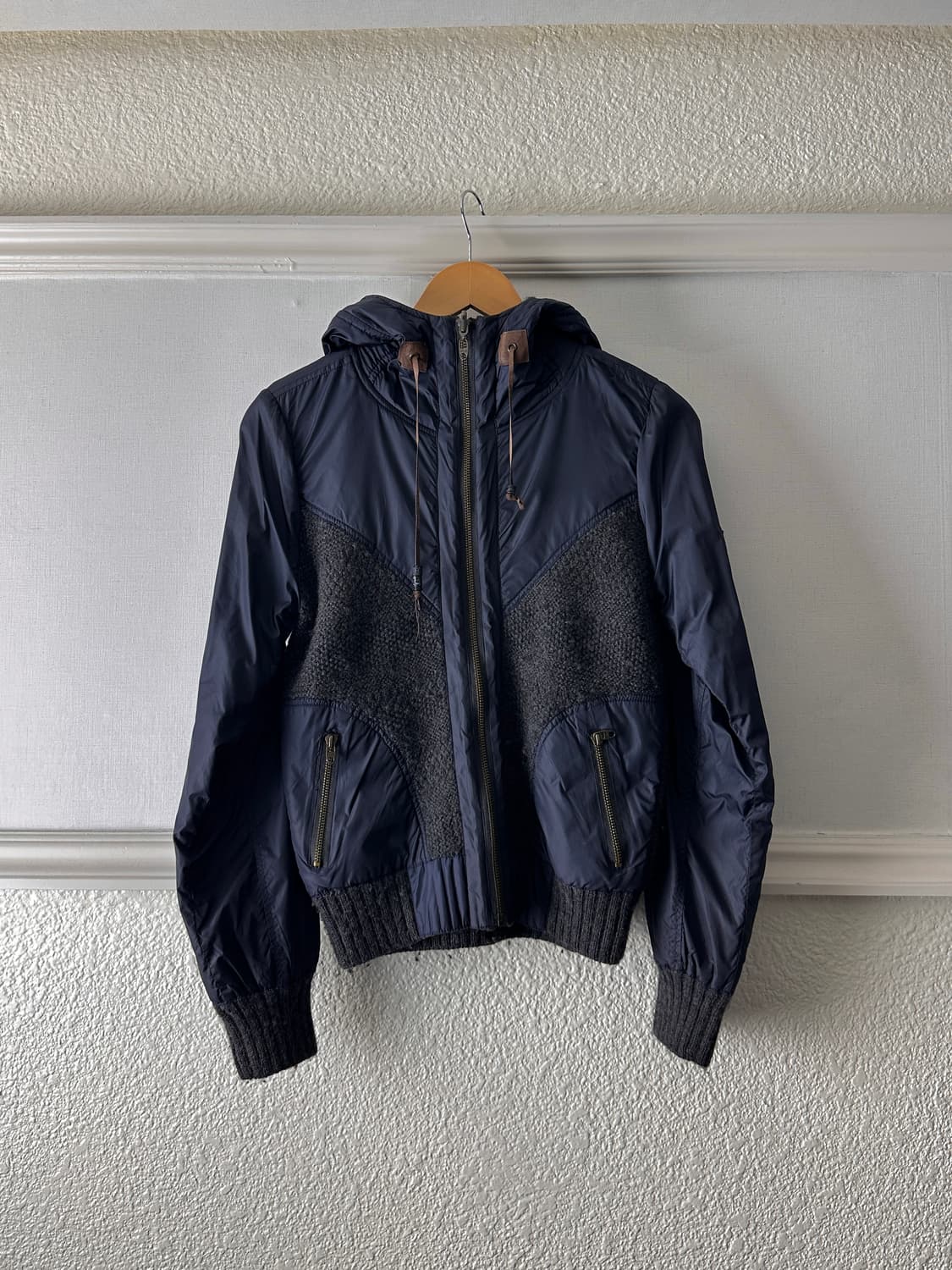 리버서블 니트 리브 크롭 자켓 상품이미지7