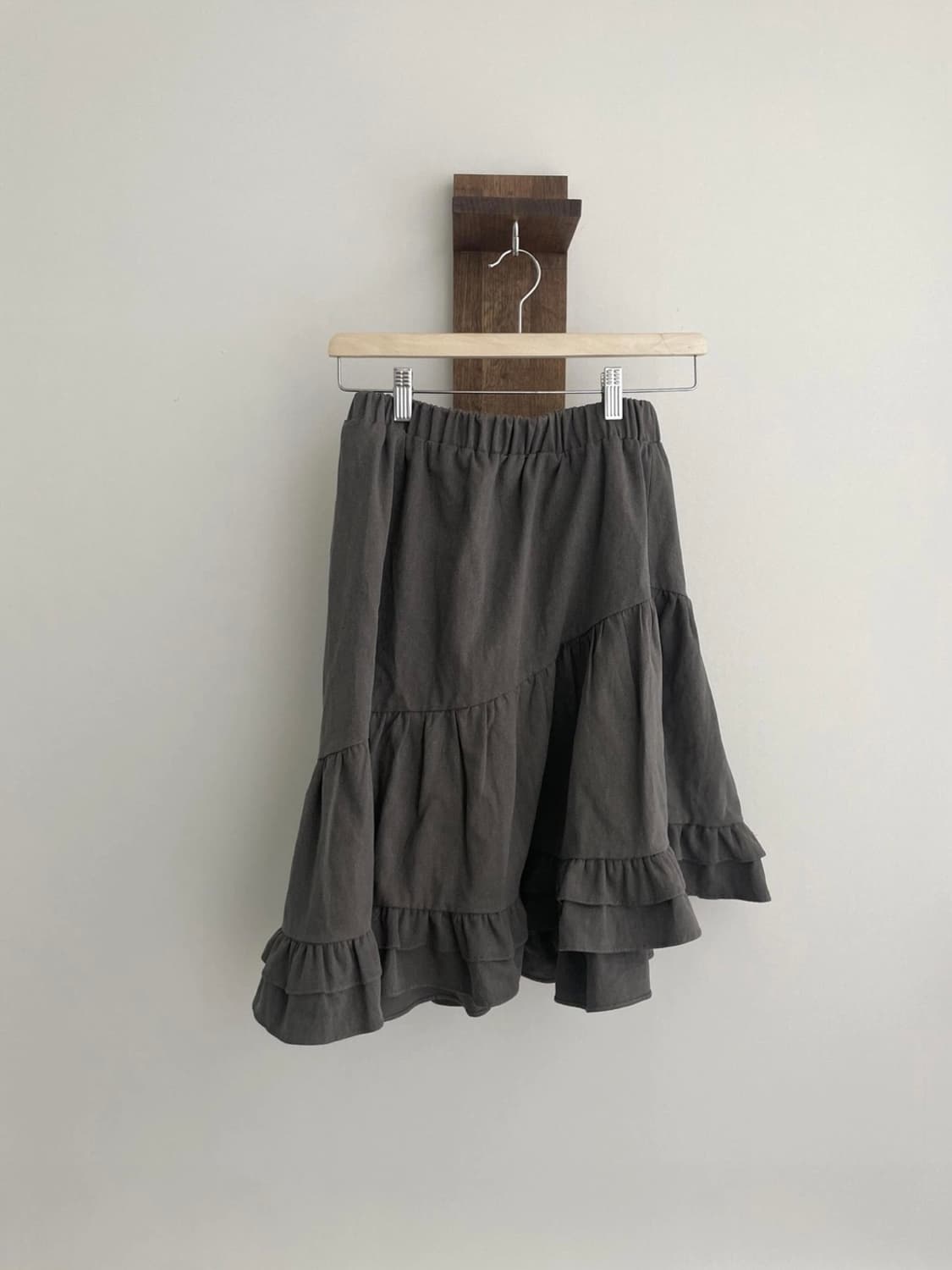 시즐 seezul 고더 프릴 스커트 브라운 상품이미지8