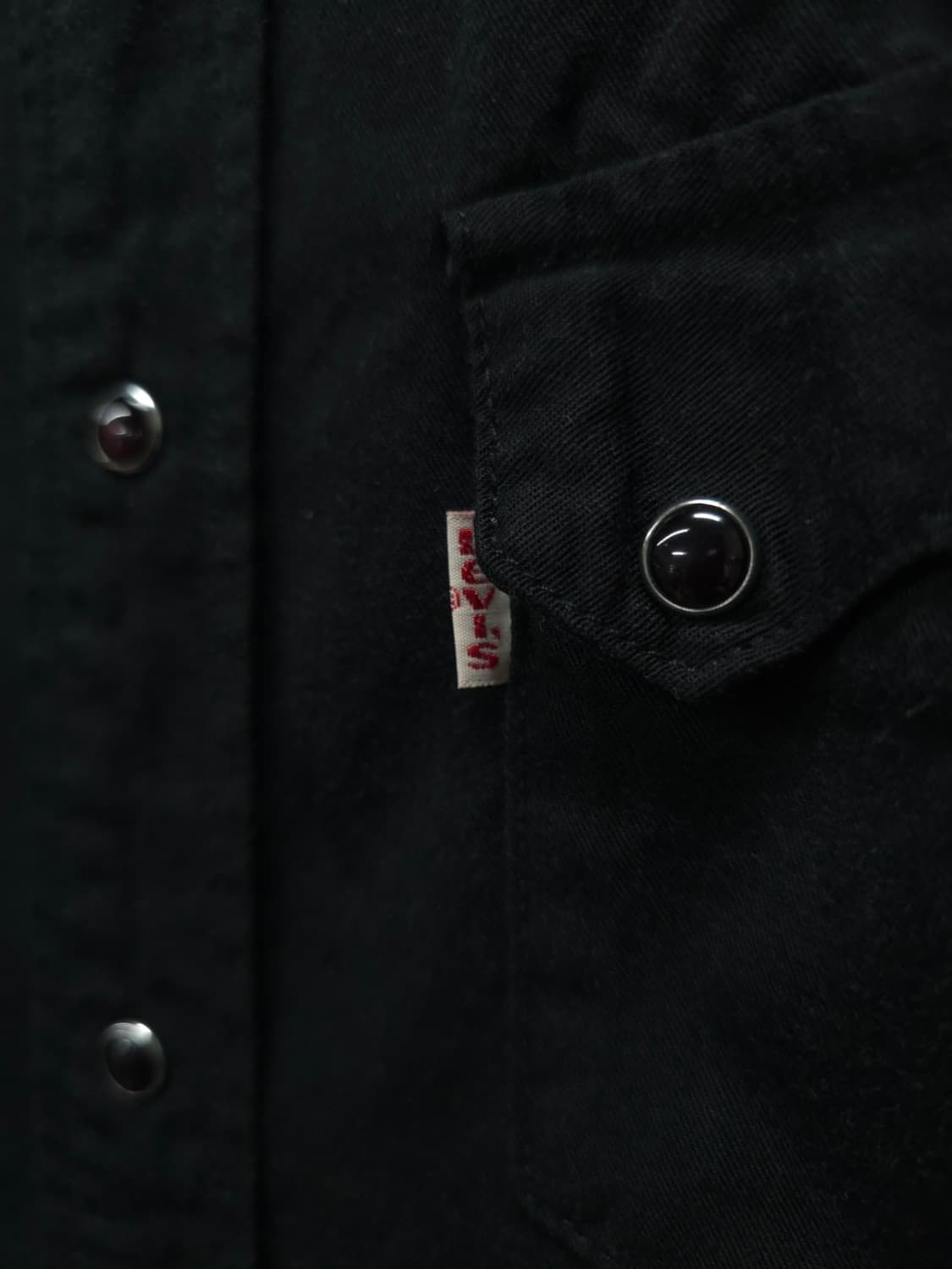 리바이스 80's 정통 웨스턴 셔츠 블랙 (55~55반) 상품이미지3