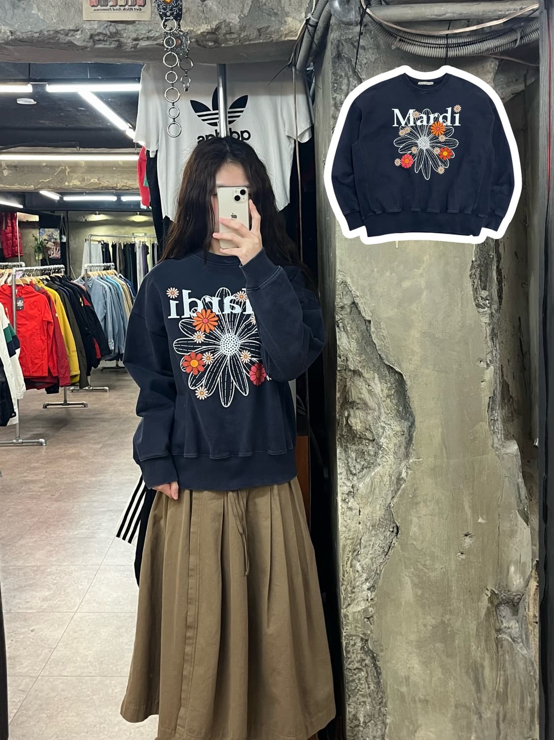 마르디 맨투맨 네이비 M #csz2271 상품이미지1