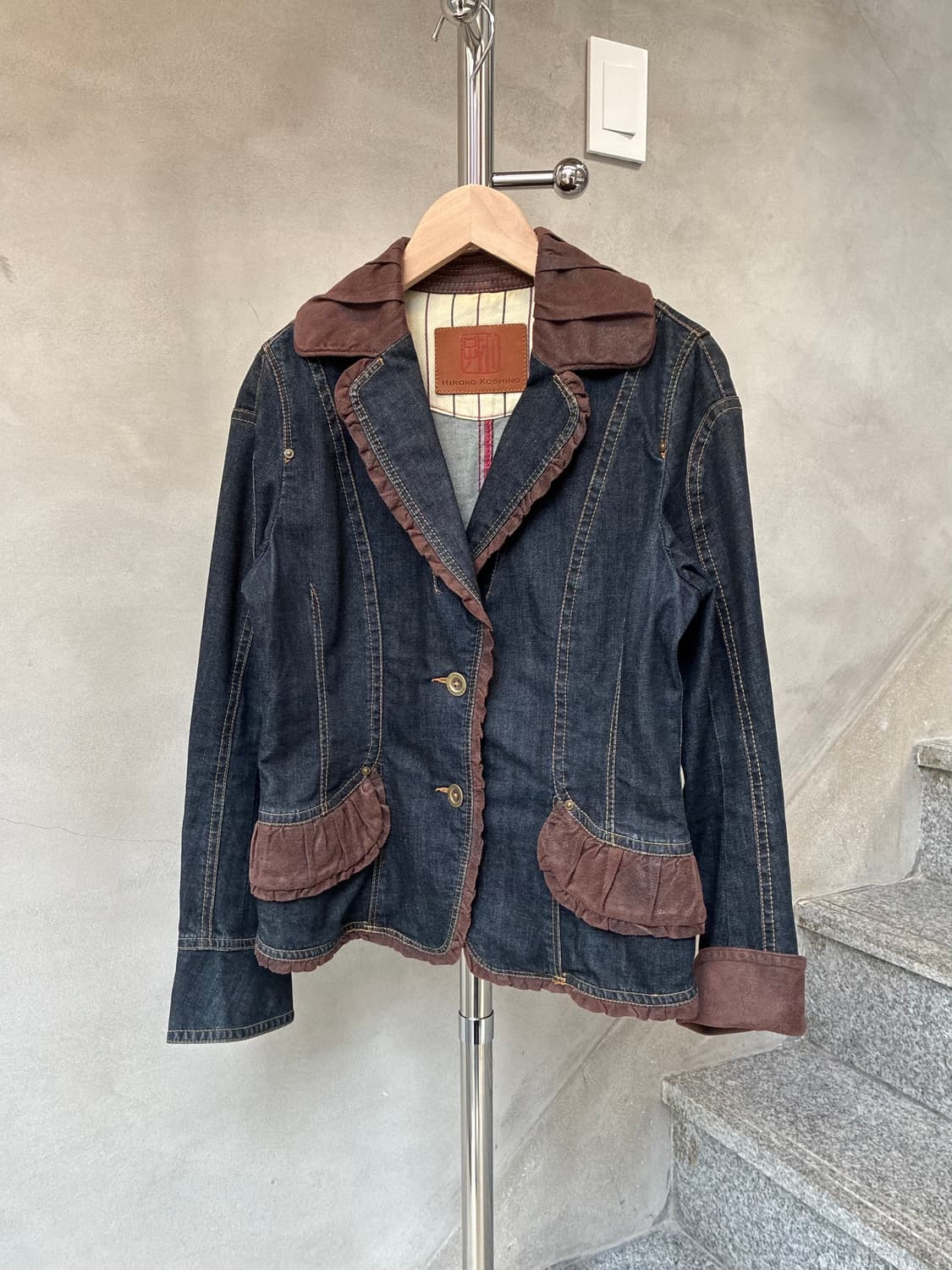 히로코 코시노 프릴 데님 자켓 상품이미지1
