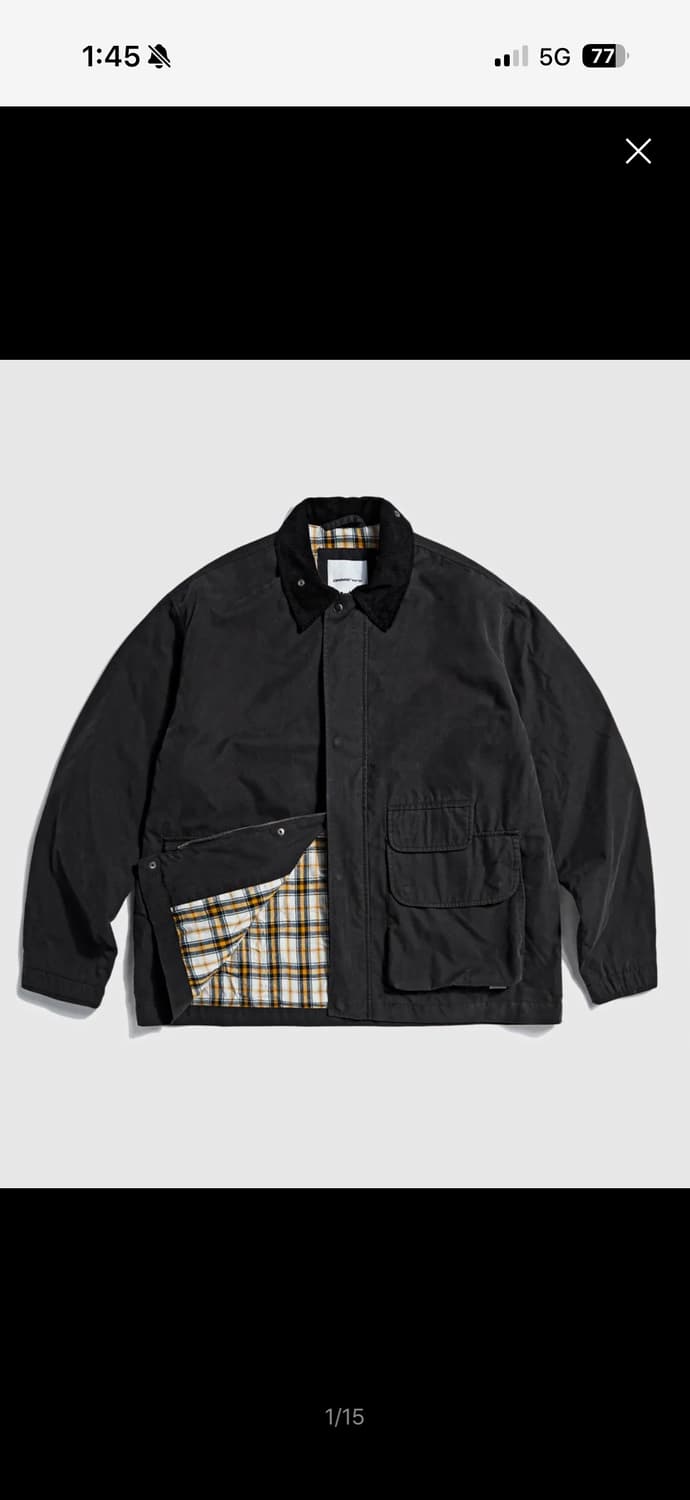 에스피오나지 헌팅 블루종 자켓 블랙 m 상품이미지5