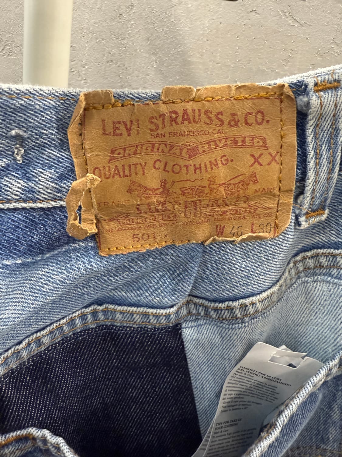 리바이스x오프화이트 패치워크 데님 W28 상품이미지6