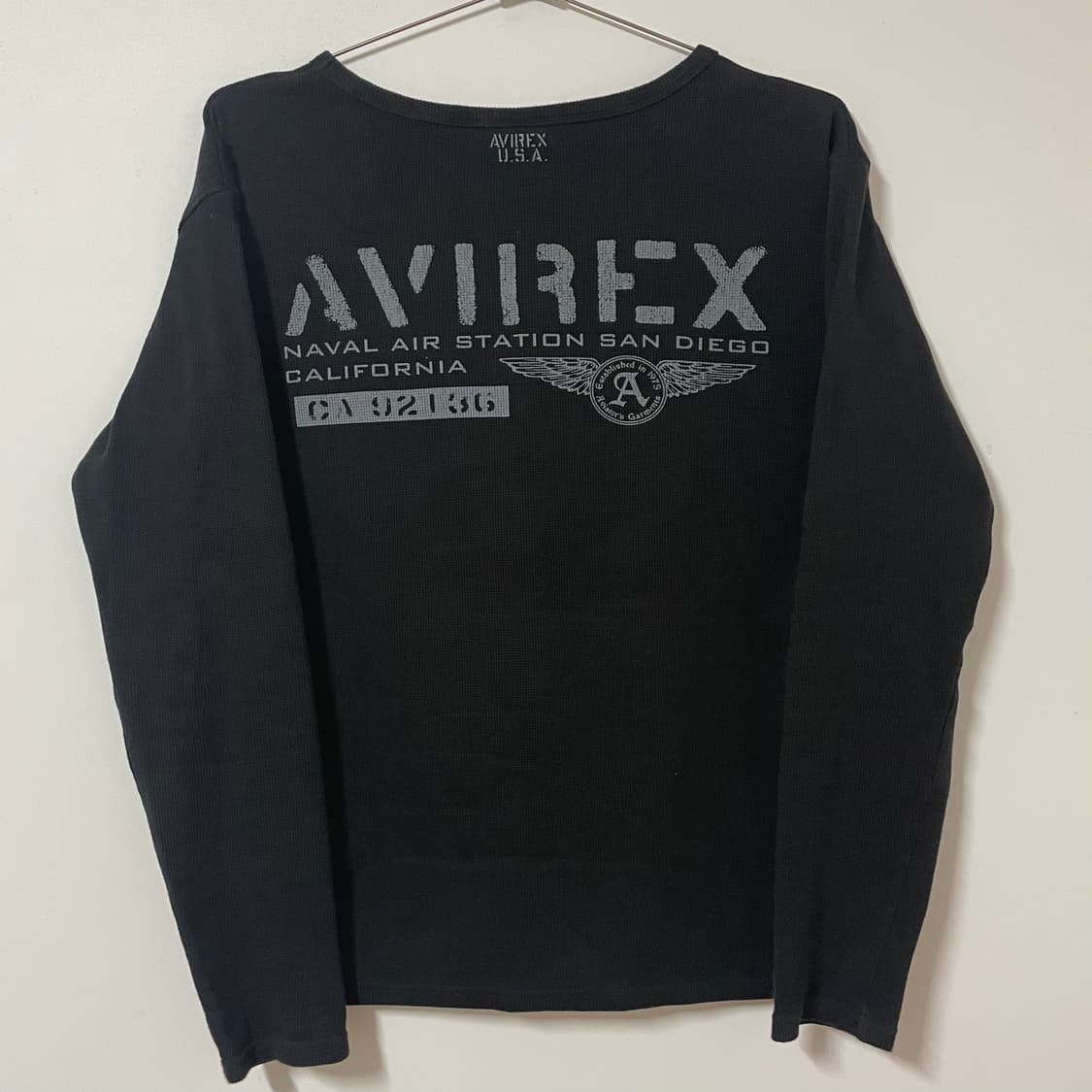 AVIREX BLACK RIBBED KNIT LONG SLEEVE 상품이미지7