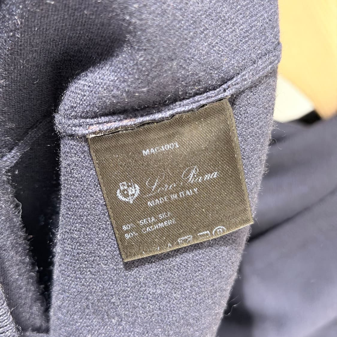 (A+/M) / 로로피아나 실크 캐시미어 네이비 후드집업 팬츠 셋업 상품이미지5