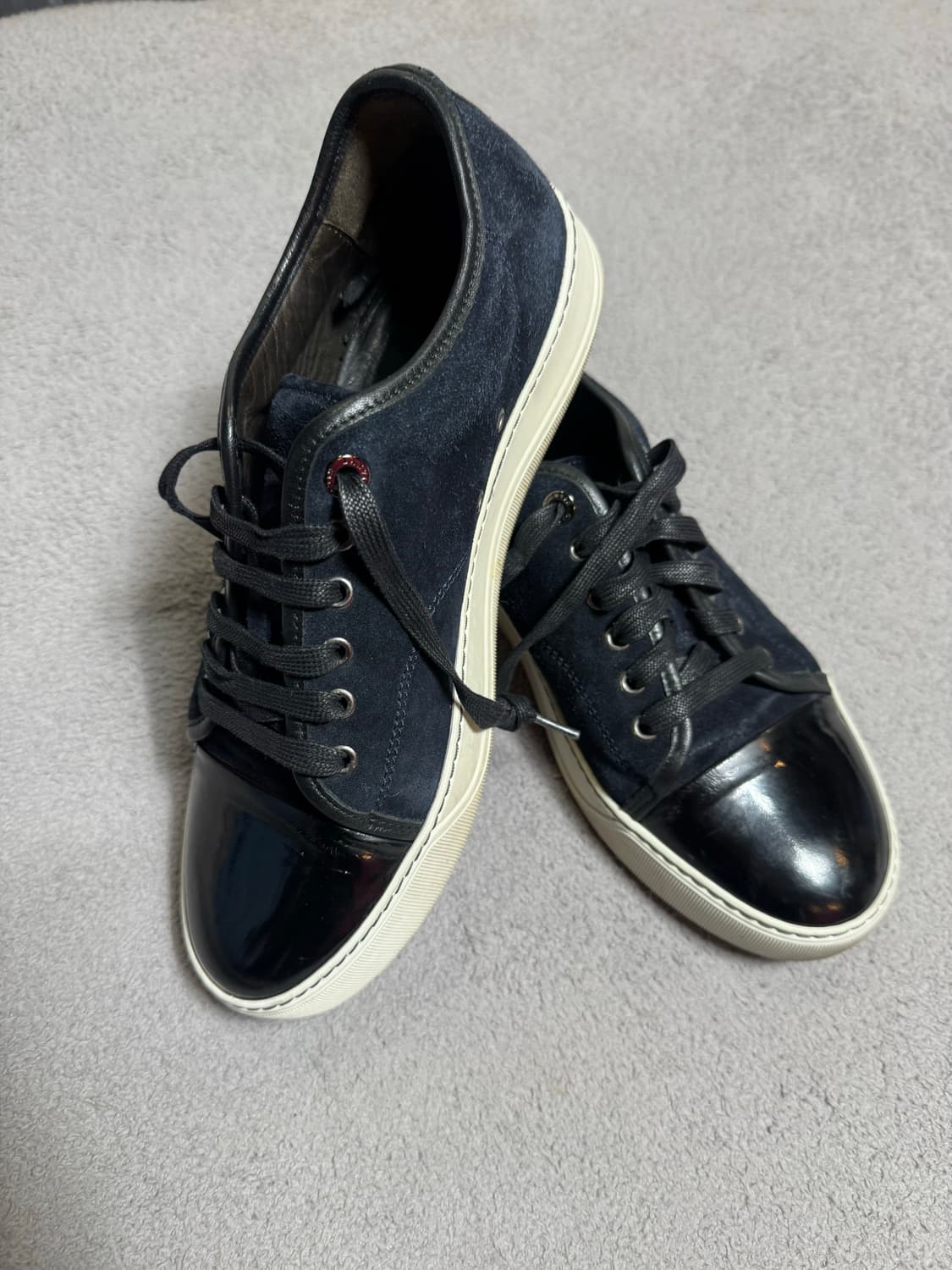 6 랑방 벨루어 네이비/블랙 스니커즈 260-265  상품이미지1