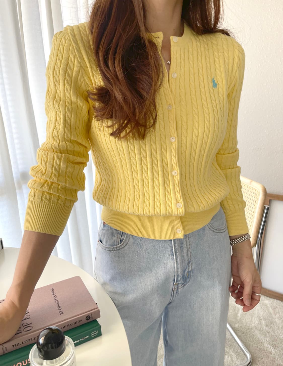 정품 폴로랄프로렌 여성 케이블 반팔 니트, 가디건 상품이미지10