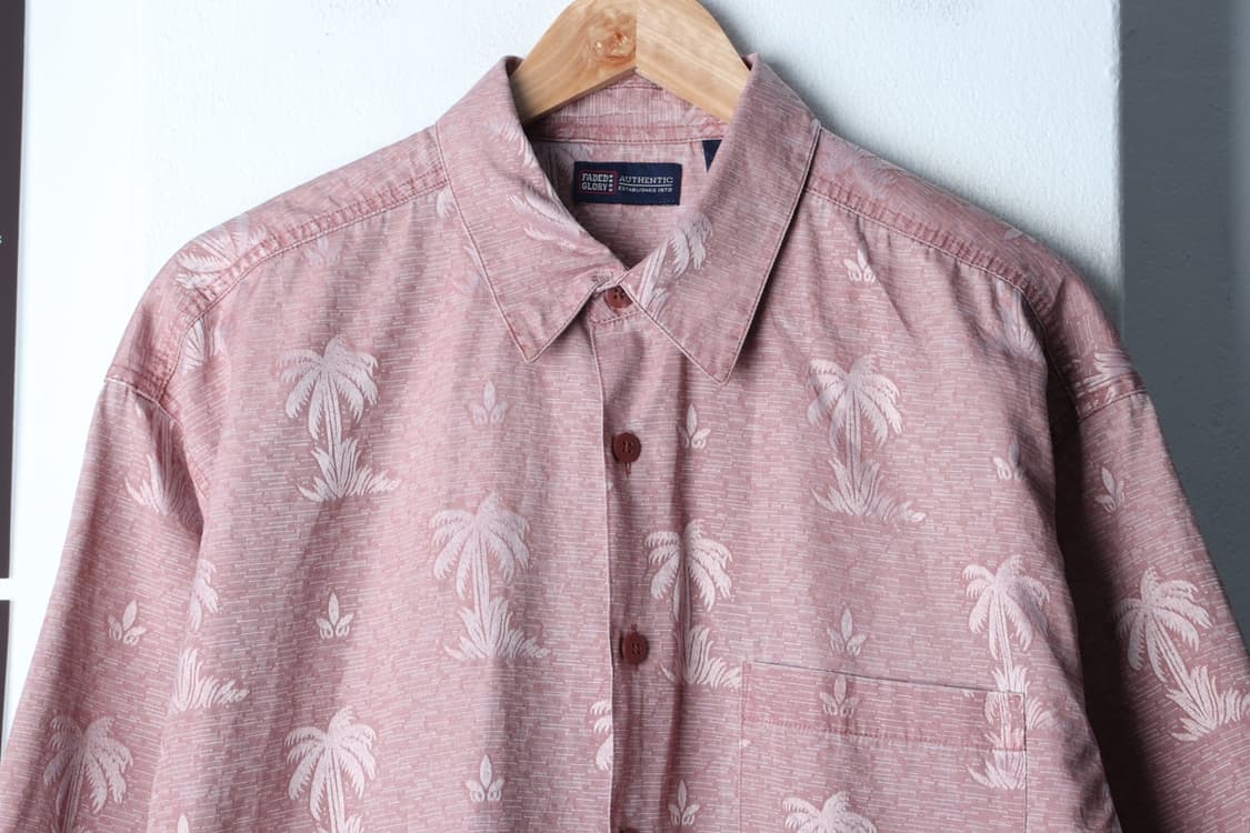 (L-XL) 브랜드빈티지 반팔셔츠 남방 USA 하와이안 레드-H33371 상품이미지3