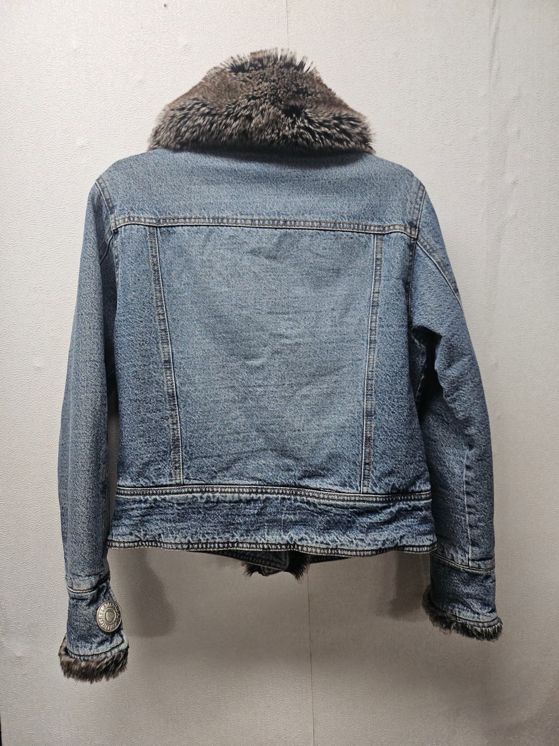 모르간 Y2K 빈티지 퍼트리밍 데님자켓 청자켓 S 상품이미지3