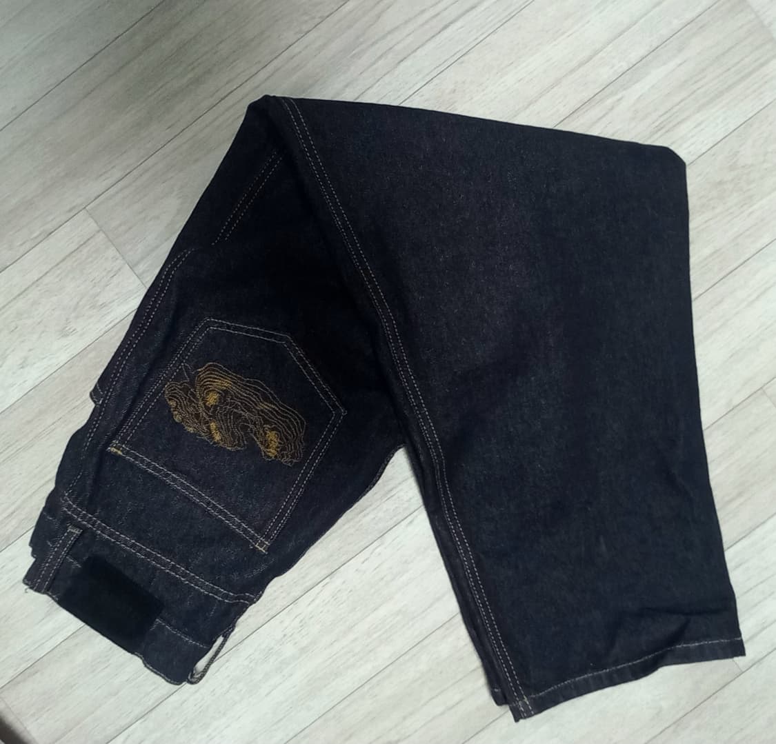 스웨이드 로우 인디고 데님 s 상품이미지4