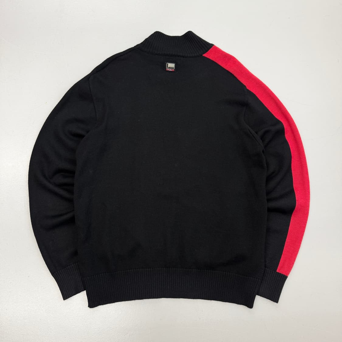 후부 사선 빅로고 올드스쿨 레이싱 니트집업 상품이미지3