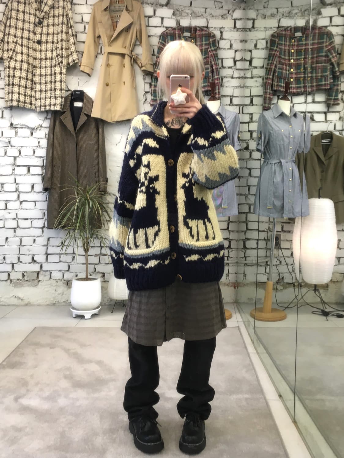 빈티지 캐나다 코위찬 가디건 상품이미지1