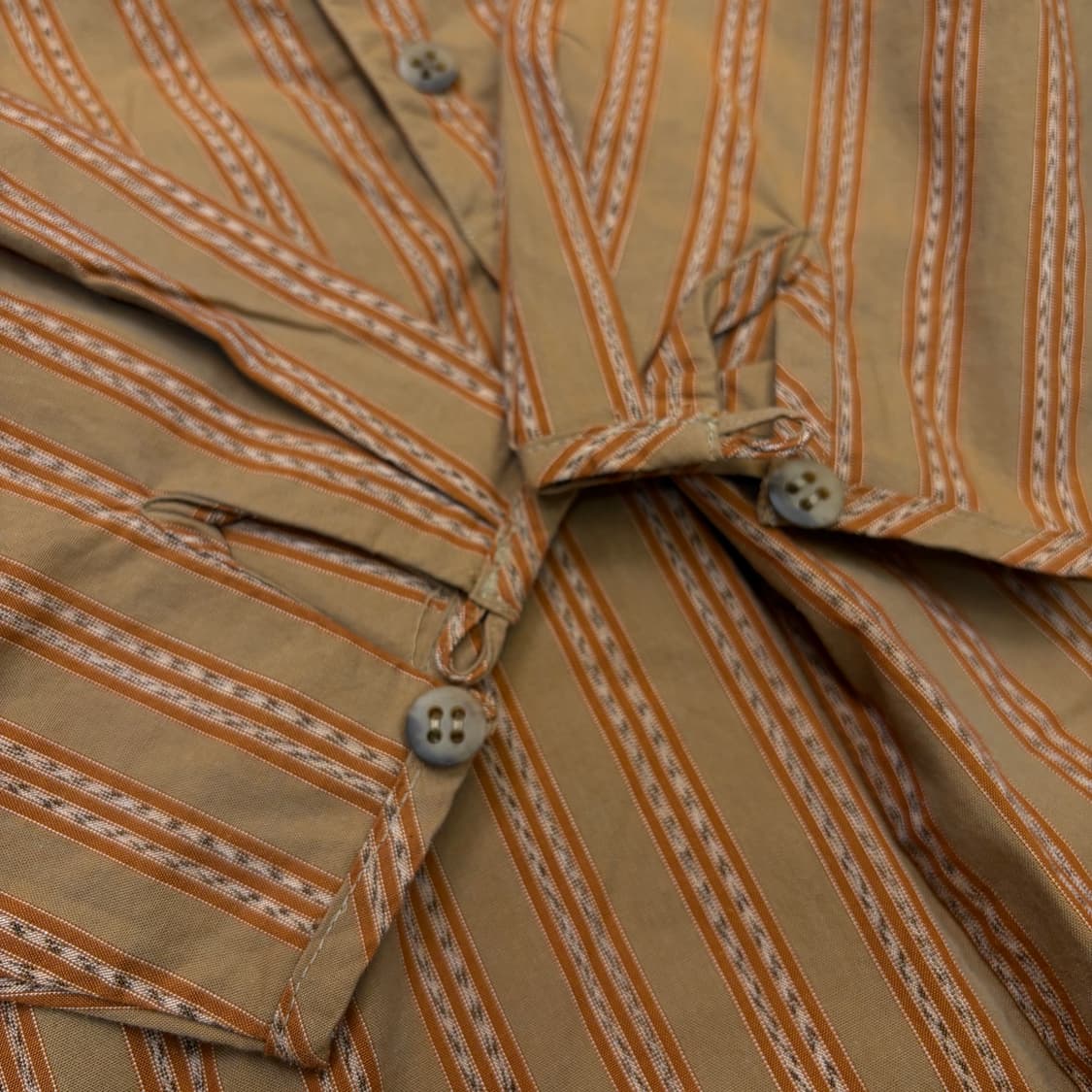 70s Banana Republic 에스닉 노카라 하프버튼 셔츠 공용 상품이미지3