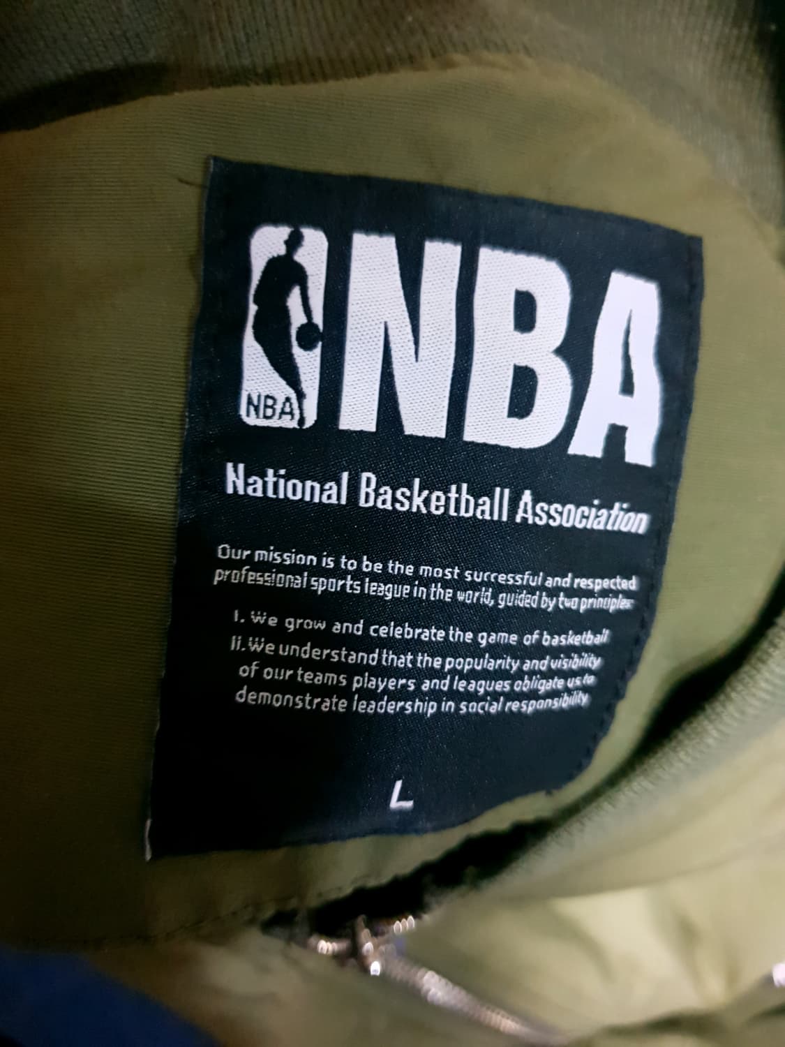 NBA 브루클린 네츠 항공점퍼 카키 (L) 상품이미지6