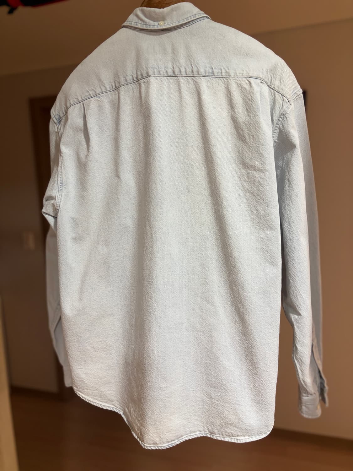 (M) 슈프림 24FW 스몰 박스 워시드 데님 셔츠 청남방 상품이미지5