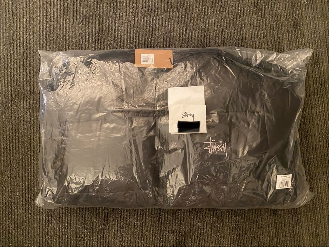 (새상품/M) 스투시 립스탑 다운 파카 제트블랙 상품이미지1