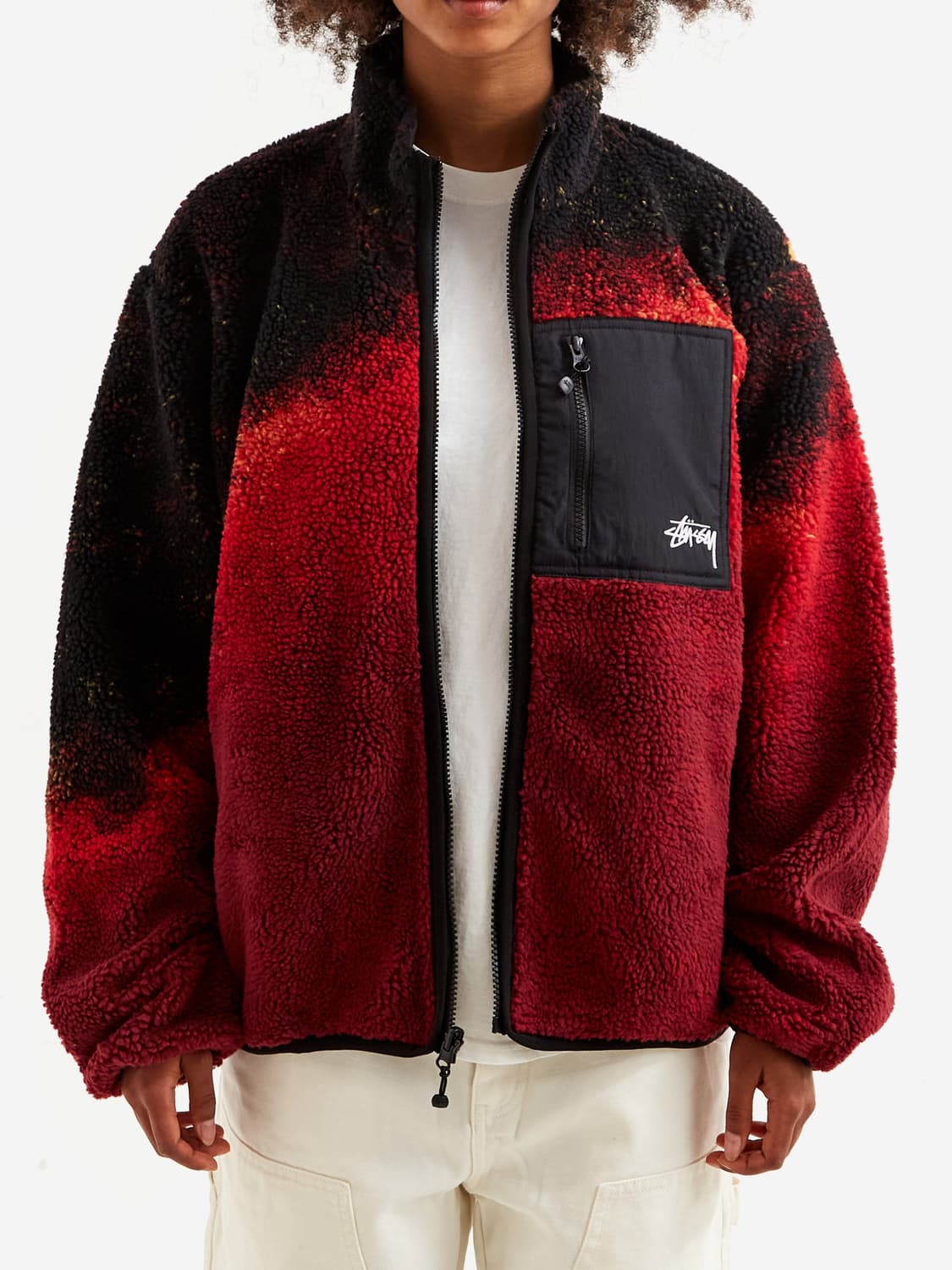 스투시 쉐르파 리버시블 자켓 라바 XL 상품이미지4