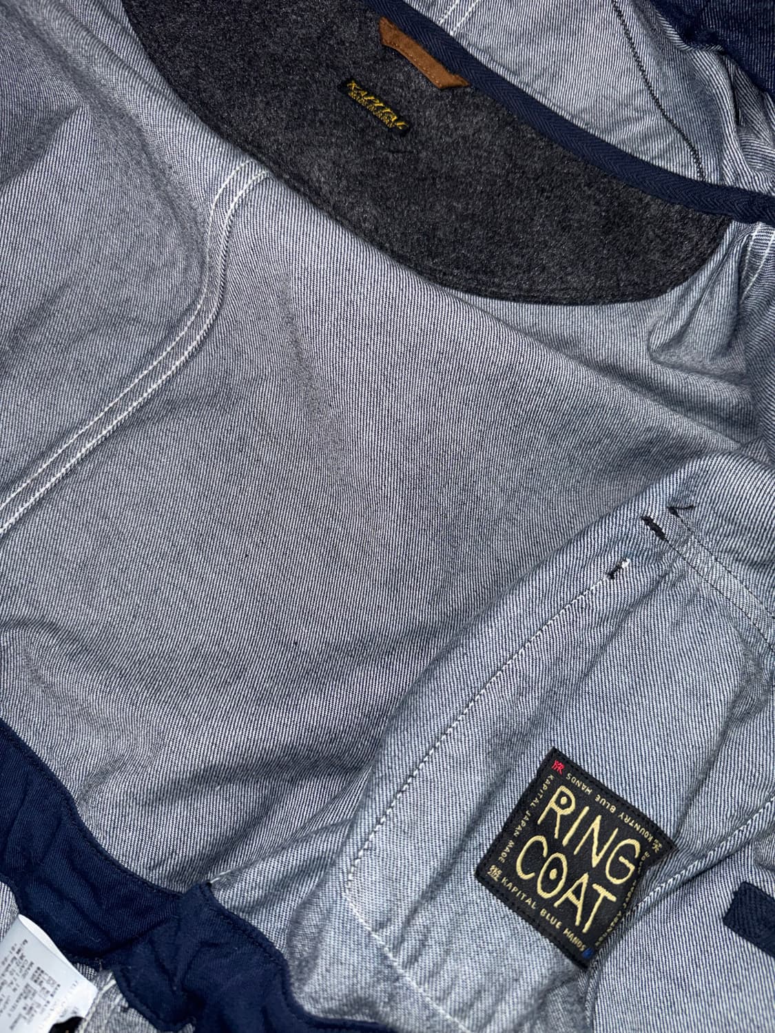 캐피탈 10oz 데님 링코트 인디고 상품이미지5