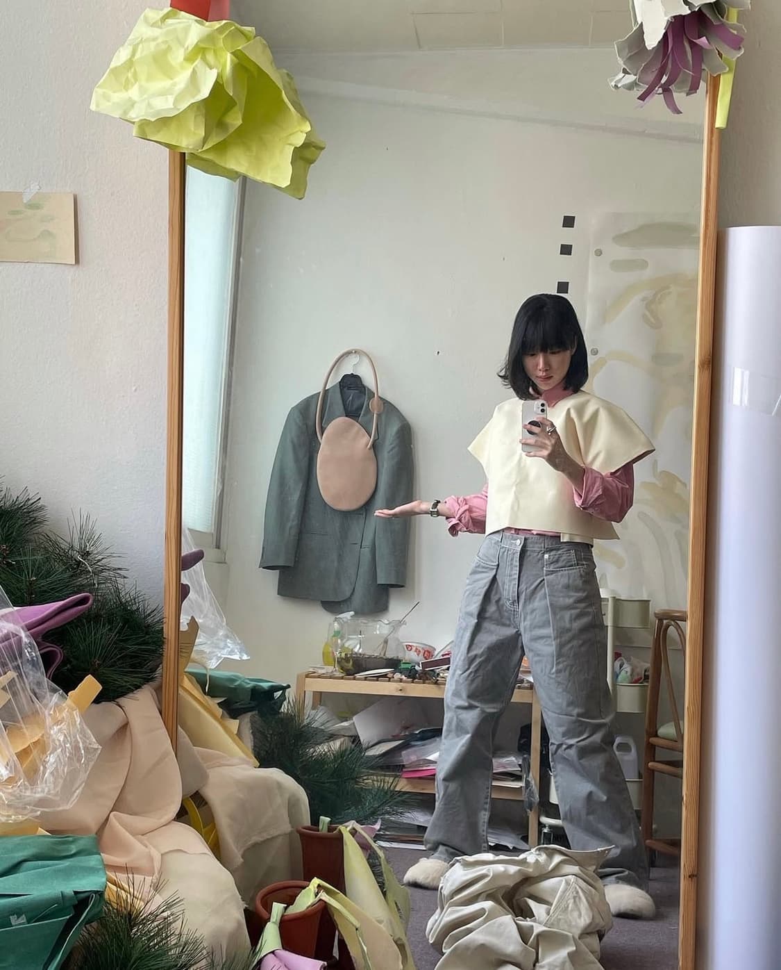 밤볼레 Saturn bag (nubuck beige) 상품이미지3