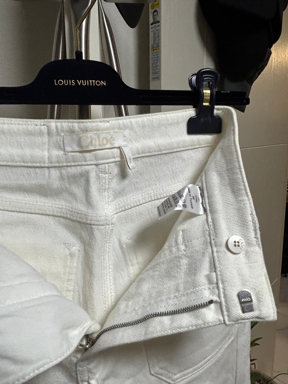 끌로에 화이트 데님 팬츠 34 상품이미지8