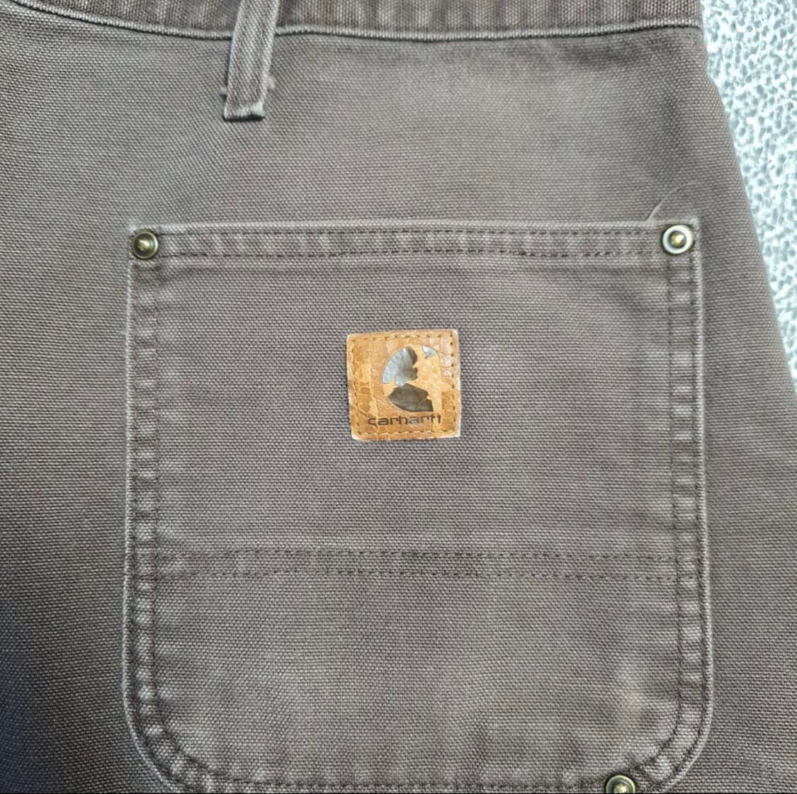 [44x30] 칼하트 B136 DKB 다크 브라운 더블니 팬츠 상품이미지6