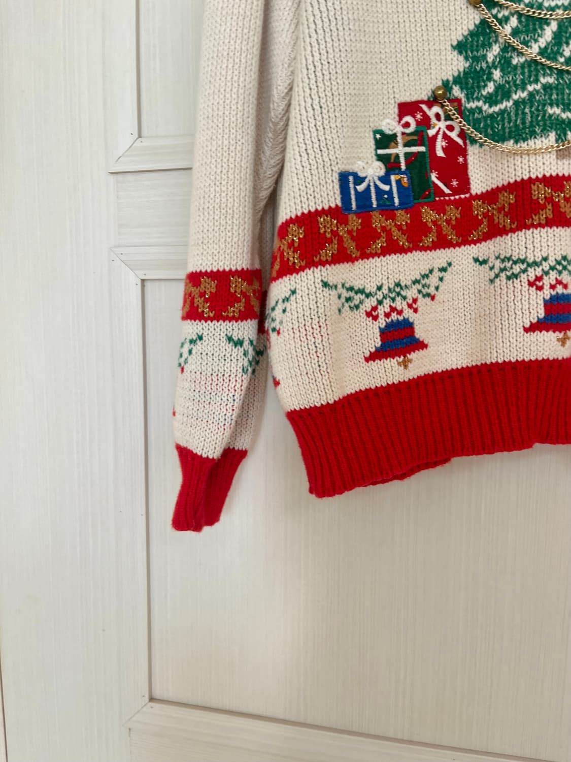 🎄크리스마스 선물 자수 트리 카라 울 니트 상품이미지5