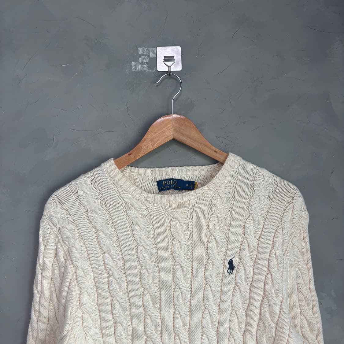 폴로 랄프로렌 꽈배기 니트 아이보리 상품이미지2