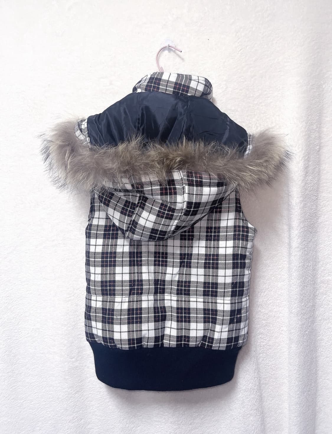 JPN Y2k 오네갸루 펑크 체그 패딩조끼  상품이미지2