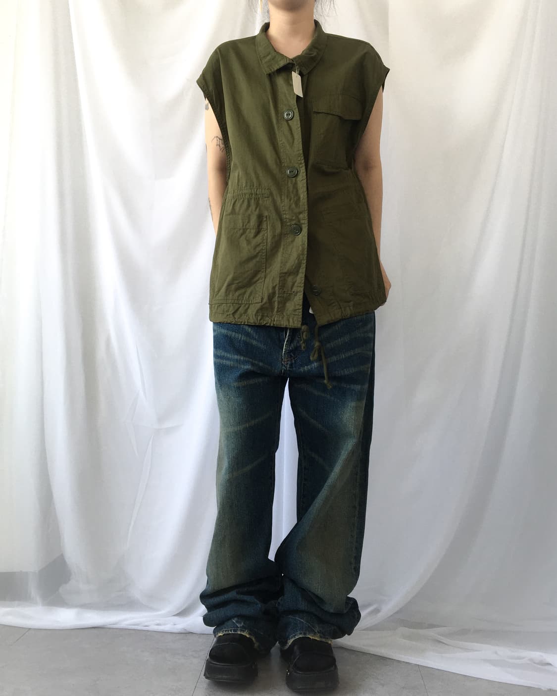 Khaki vest 상품이미지5