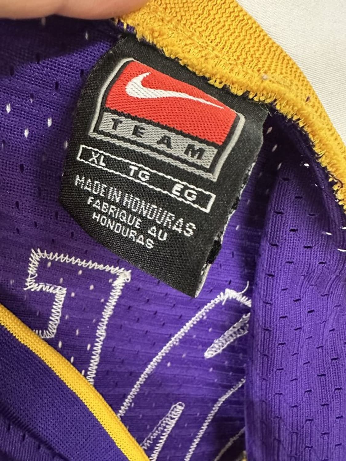 [XL] NIKE 00s 빈티지 LA레이커스 샤킬오닐 농구저지 상품이미지6