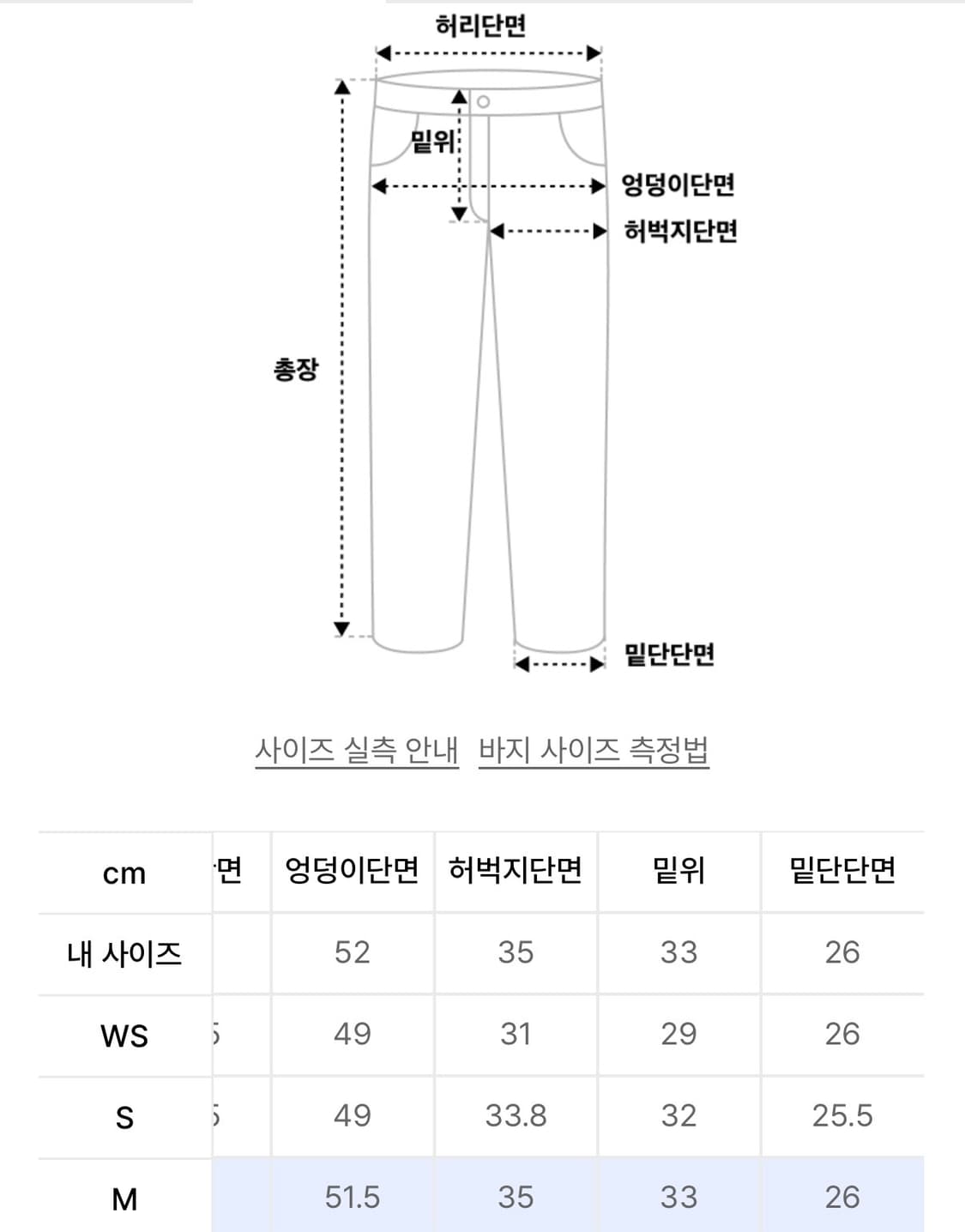 세터 워시드 데님 팬츠 M 상품이미지7