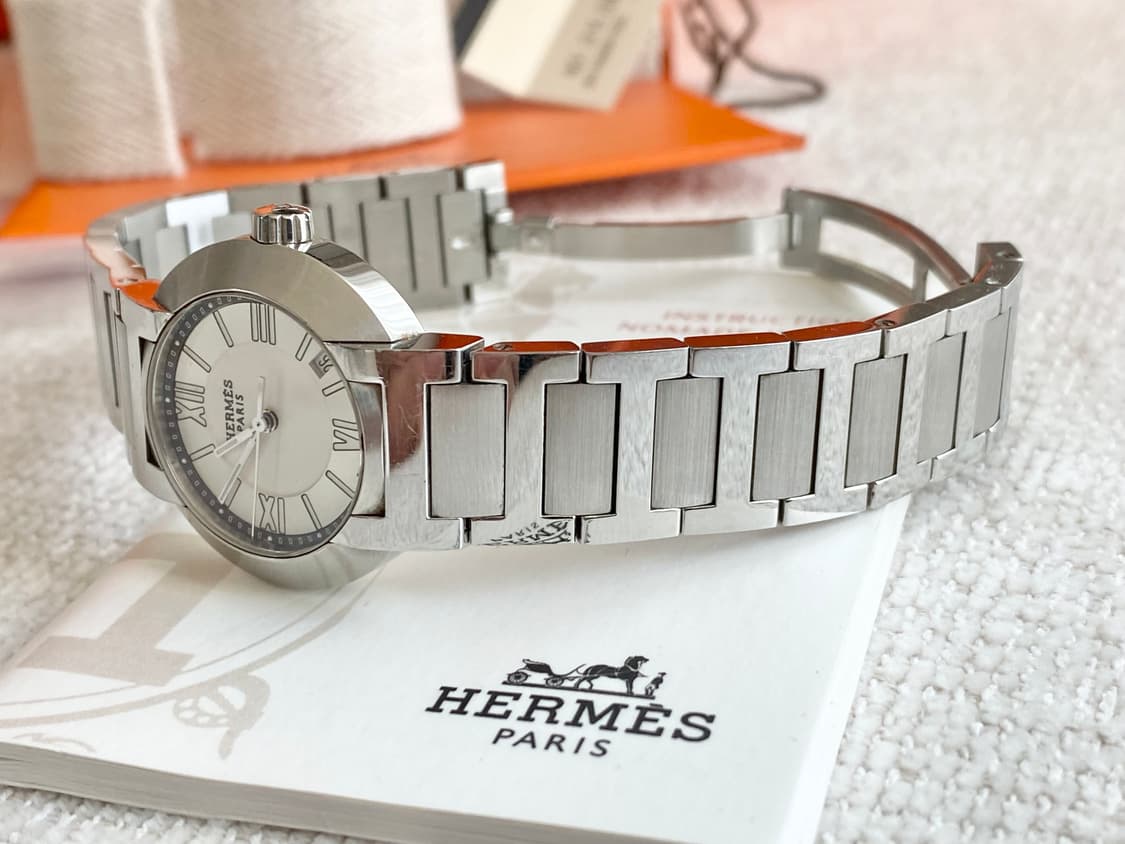 에르메스 노마드 NO1.210 여성용 쿼츠 28mm 화이트 다이얼 스틸 상품이미지7