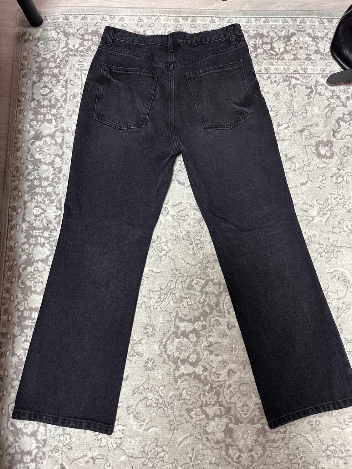 퍼머넌트 아카이브 / 세미 플레어 데님 팬츠(블랙) / 2사이즈 상품이미지3