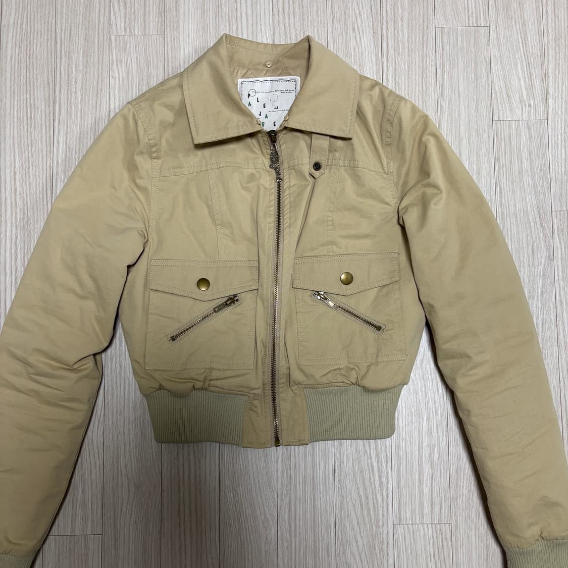 페일제이드 빈티지 코튼 패디드 봄버 점퍼 베이지 상품이미지6