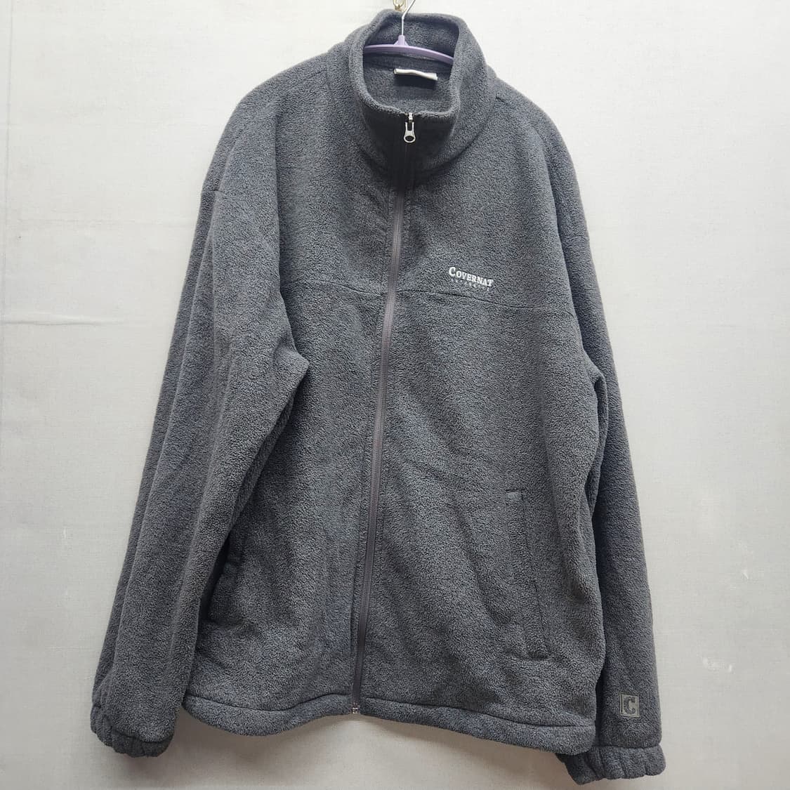 커버낫 로고자수 스트링 후리스 집업 M(2XL) 상품이미지1