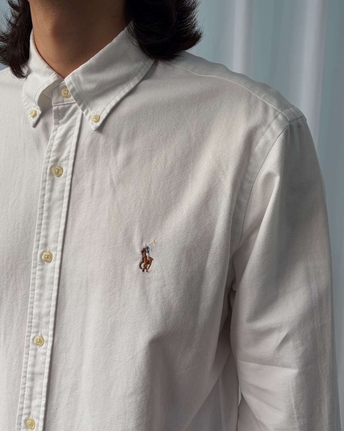 [L]폴로 랄프로렌 클래식핏 화이트 옥스포드 셔츠 상품이미지4